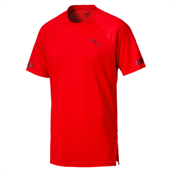 Bonded Tech Short Sleeve Men's Tee, Flame Scarlet Heather, extralarge-IND