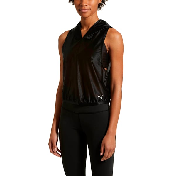 En Pointe Women's Sleeveless Hoodie, Puma Black, extralarge