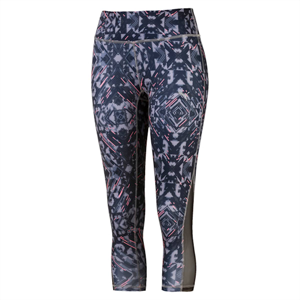 ALL EYES ON ME MESH Women's 3/4 Training Tights, Puma Black-Rock Ridge Euphoria, extralarge-IND