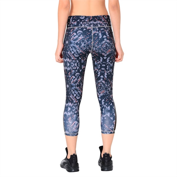 ALL EYES ON ME MESH Women's 3/4 Training Tights, Puma Black-Rock Ridge Euphoria, extralarge-IND