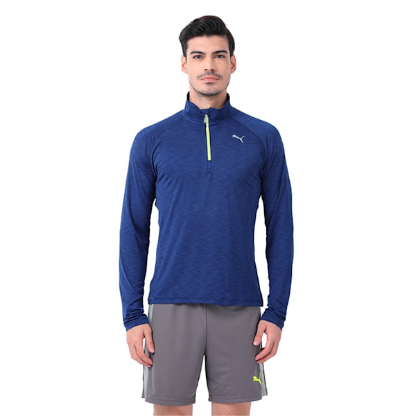 Core-Run LS HZ Tee, Blue Depths Heather, extralarge-IND