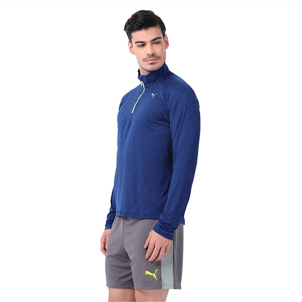 Core-Run LS HZ Tee, Blue Depths Heather, extralarge-IND