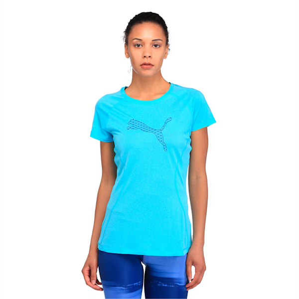 Core-Run S S Logo Tee W, Nrgy Turquoise, extralarge-IND