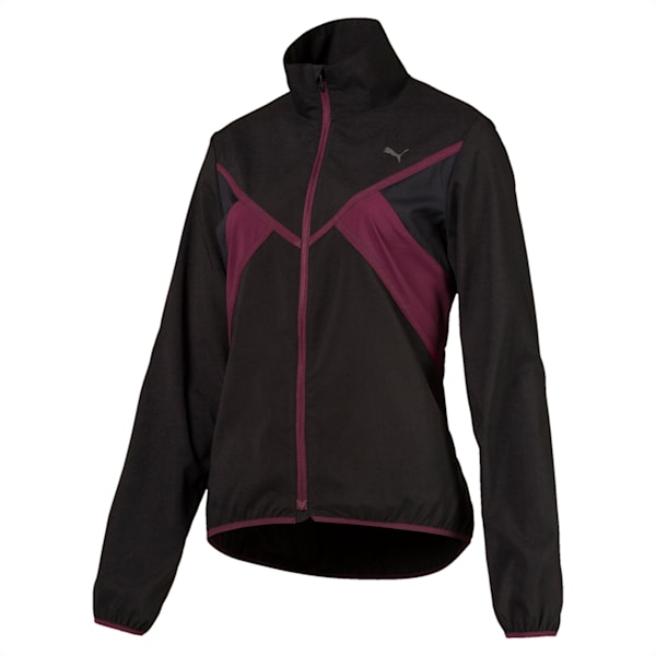 IGNITE Zip-Up Women's Running Wind Jacket, Puma Black-Fig, extralarge-IND