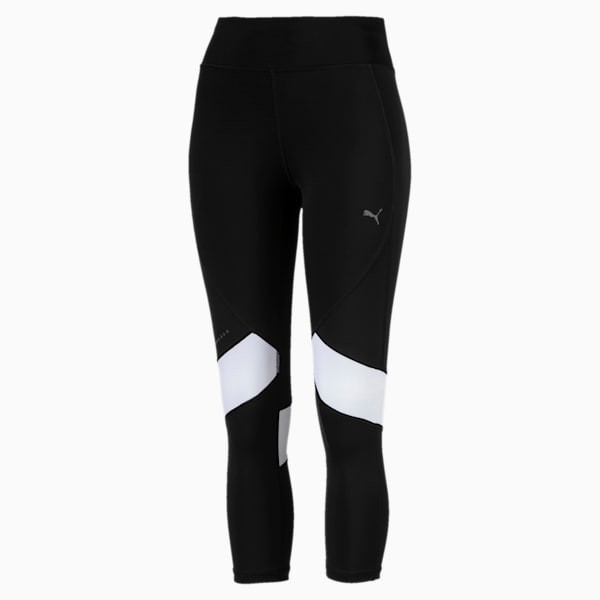 IGNITE 3/4 Women's Running Tights, Puma Black-Puma White, extralarge