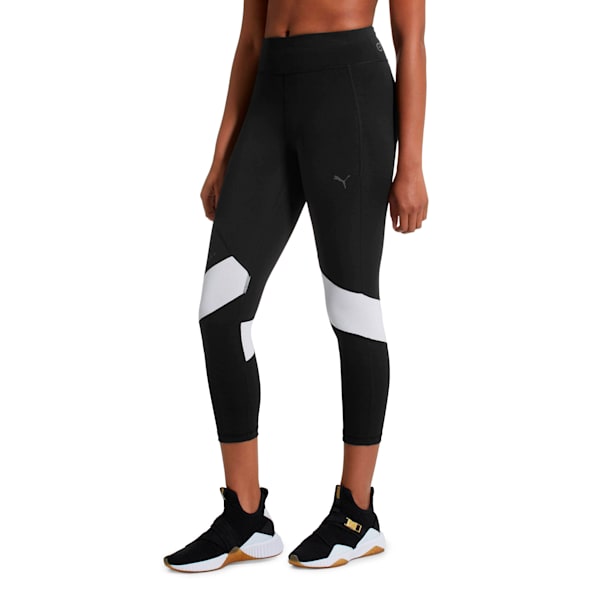 IGNITE 3/4 Women's Running Tights, Puma Black-Puma White, extralarge