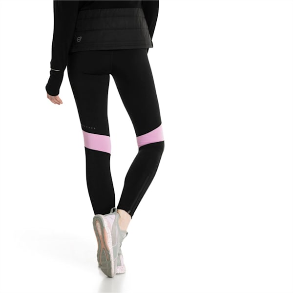 IGNITE Women's Running Tights, Puma Black-Forest Night-Orchid, extralarge-IND