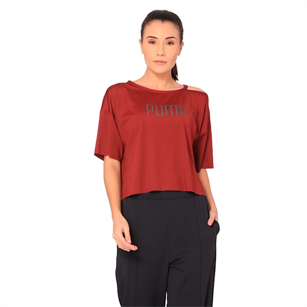 Explosive Cut-Off Women's Top, Pomegranate, extralarge-IND