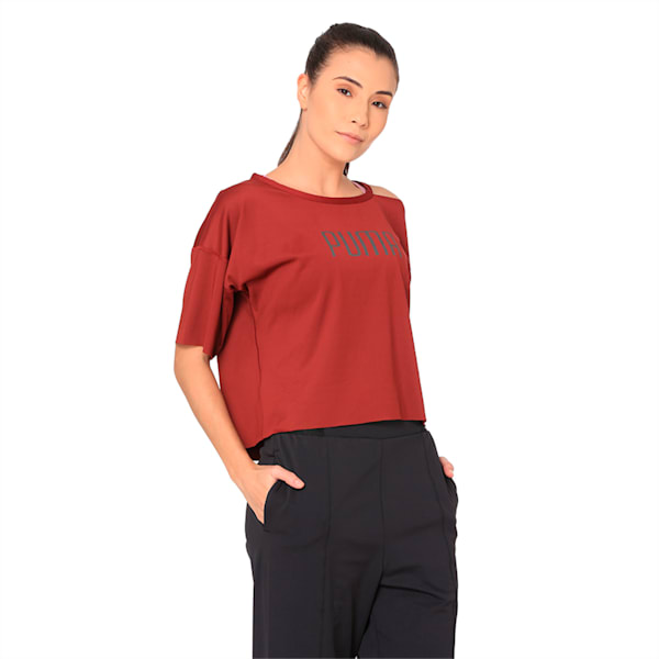 Explosive Cut-Off Women's Top, Pomegranate, extralarge-IND