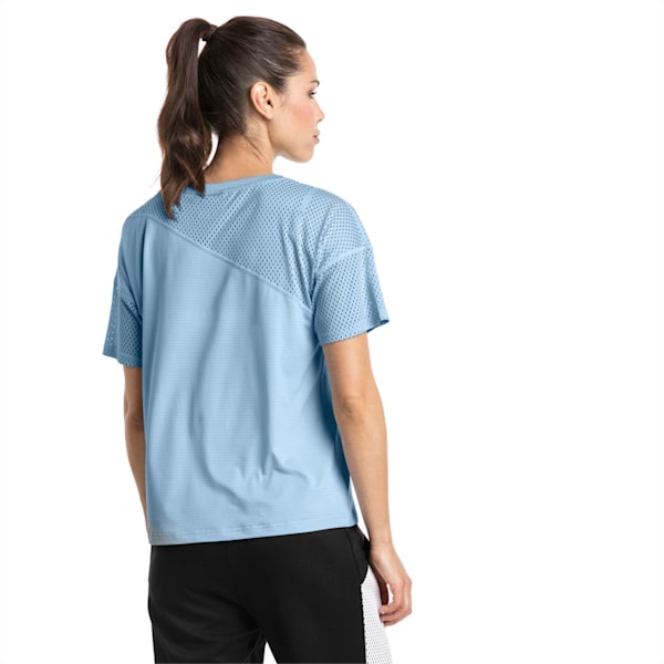 A.C.E. Mesh Blocked Women's Training Top, CERULEAN, extralarge-IND