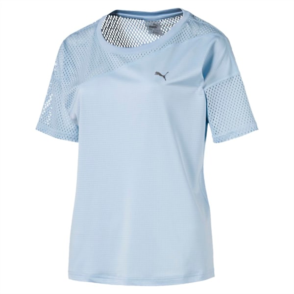 A.C.E. Mesh Blocked Women's Training Top, CERULEAN, extralarge-IND
