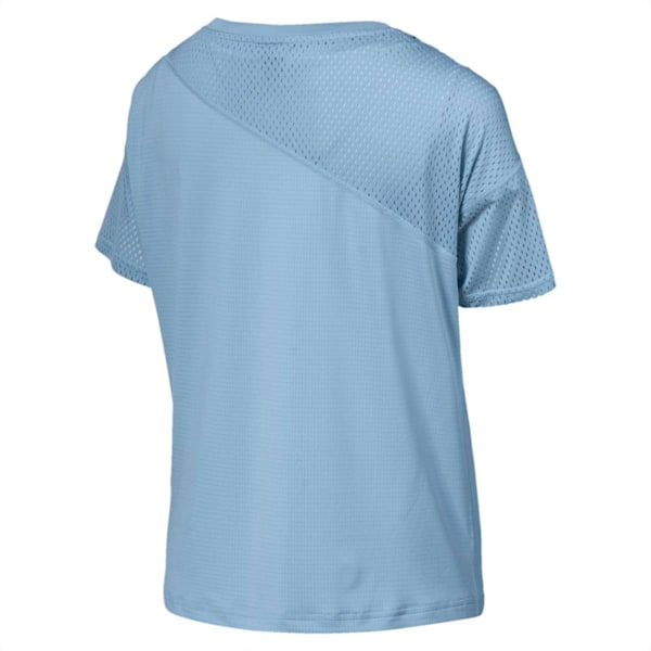 A.C.E. Mesh Blocked Women's Training Top, CERULEAN, extralarge-IND