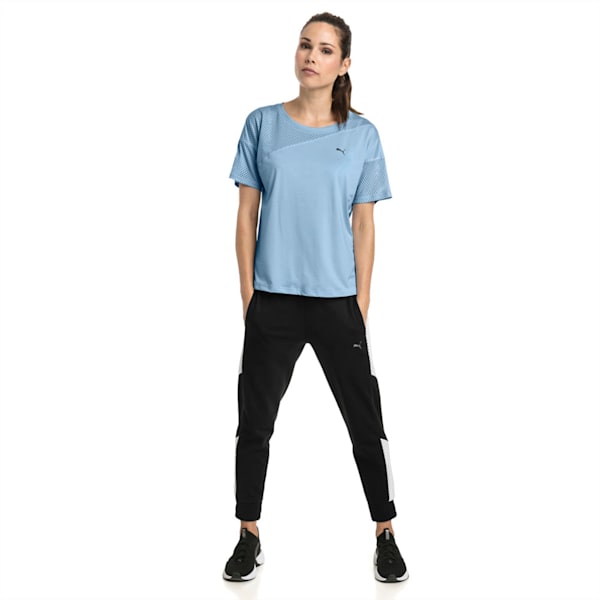 A.C.E. Mesh Blocked Women's Training Top, CERULEAN, extralarge-IND