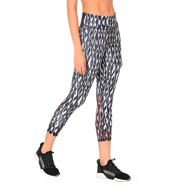 Always On Graphic 3/4 Women's Tights, Puma Black-Puma White, extralarge-IND