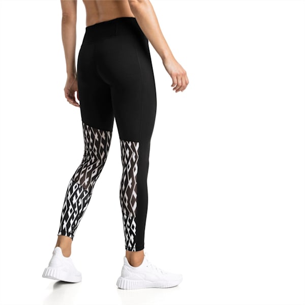 Always On Graphic 7/8 Women's Tights, Puma Black-Puma White, extralarge-IND