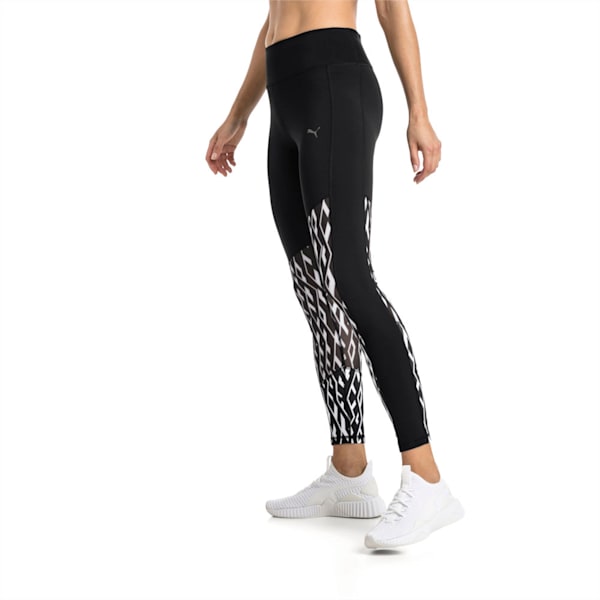 Always On Graphic 7/8 Women's Tights, Puma Black-Puma White, extralarge-IND