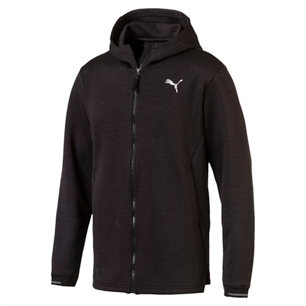 Energy Zip-Up Hooded Men's Running Jacket, Puma Black Heather, extralarge-IND