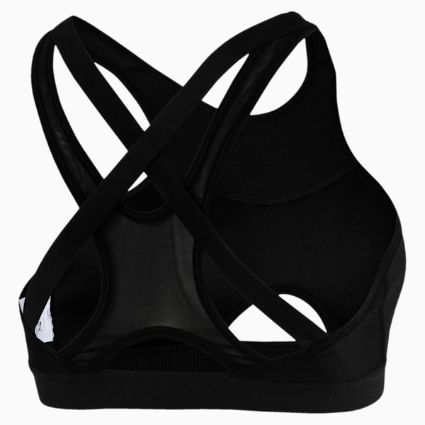 Training Women's Cutout Mid Impact Bra Top, Puma Black, extralarge