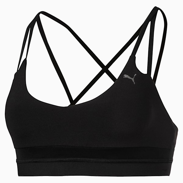 Strappy Mix Bra L, Puma Black, extralarge