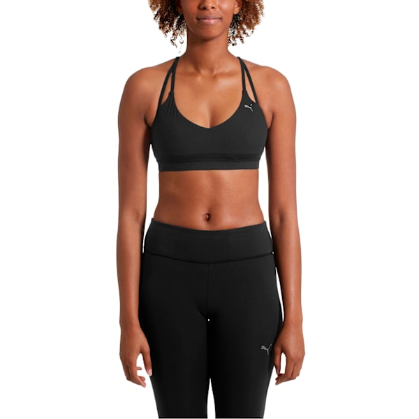 Strappy Mix Bra L, Puma Black, extralarge