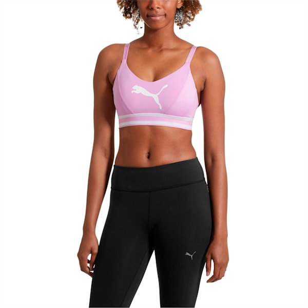 Logo Women's Mid Impact Bra, Orchid, extralarge