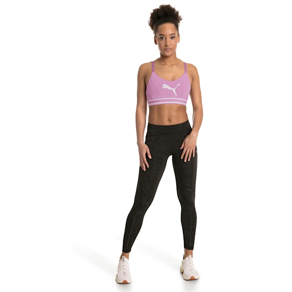 Logo Women's Mid Impact Bra, Orchid, extralarge