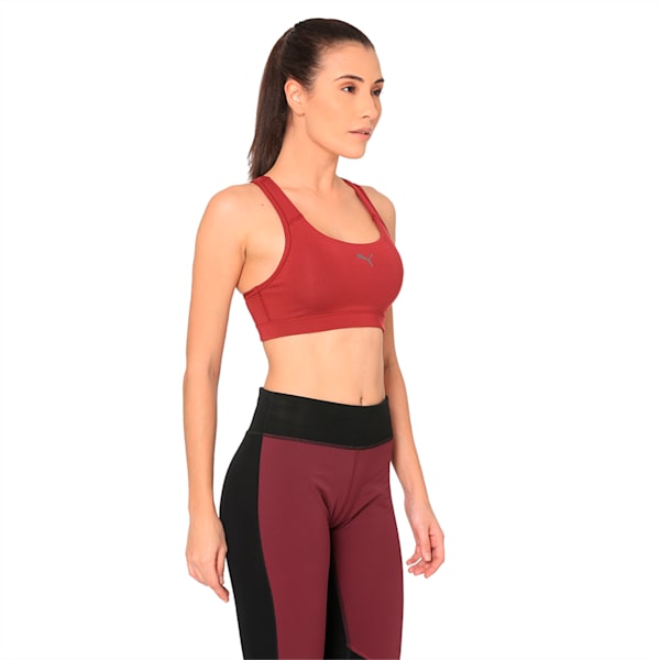 4Keeps Mid Impact Women's Bra Top, Pomegranate-PUMA back, extralarge-IND