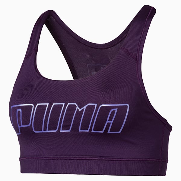 4Keeps Women's Mid Impact Bra, Indigo, extralarge