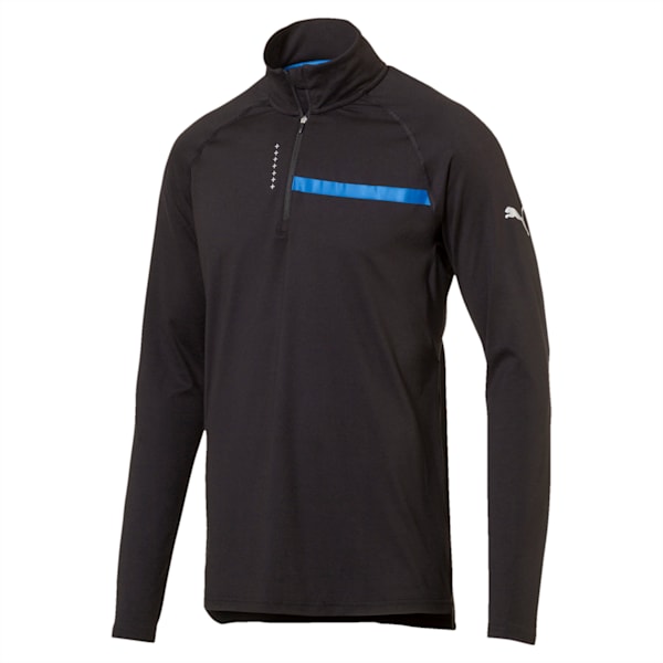 Ignite Half Zip Men's Top, Puma Black-strong blue, extralarge-IND