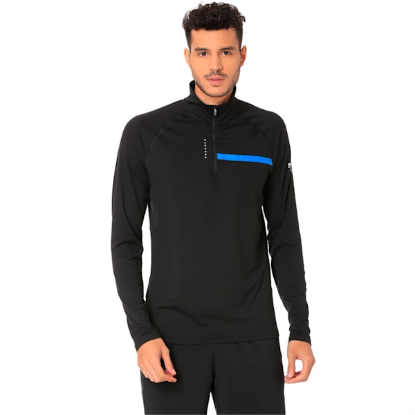 Ignite Half Zip Men's Top, Puma Black-strong blue, extralarge-IND