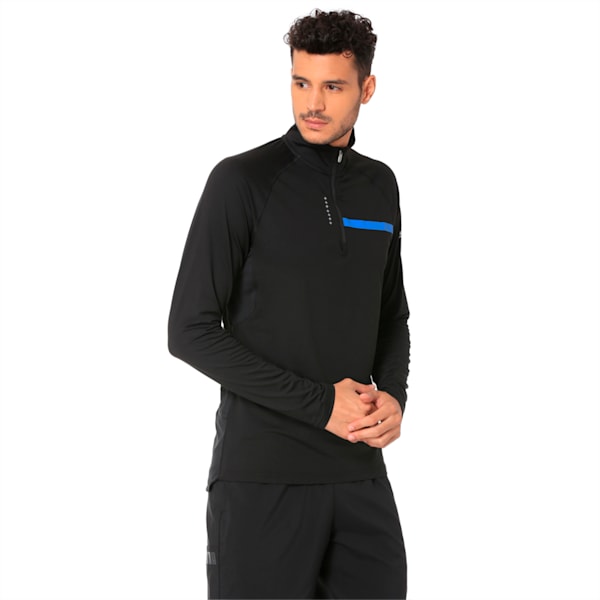 Ignite Half Zip Men's Top, Puma Black-strong blue, extralarge-IND