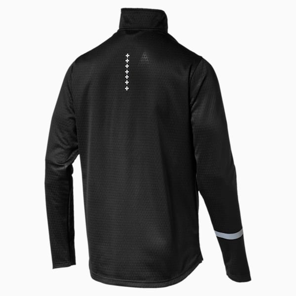 IGNITE Pace Half Zip Men's Running Midlayer, Puma Black Heather, extralarge