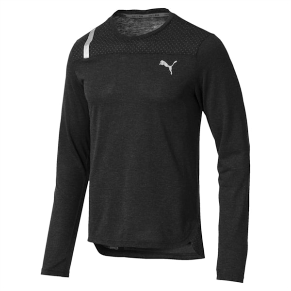 Warming Long Sleeve Men's Training Top, Puma Black Heather, extralarge-IND