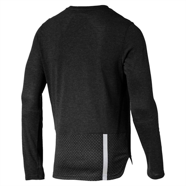 Warming Long Sleeve Men's Training Top, Puma Black Heather, extralarge-IND