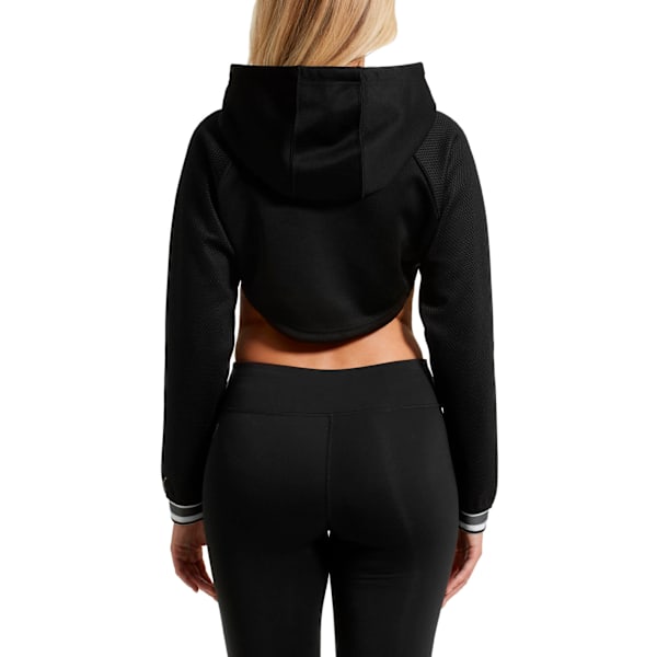 Varsity Cropped Cover-Up Women's Hoodie, Puma Black, extralarge