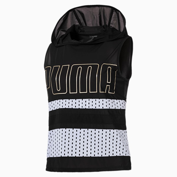 Varsity Sleeveless Women's Hoodie, Puma Black, extralarge