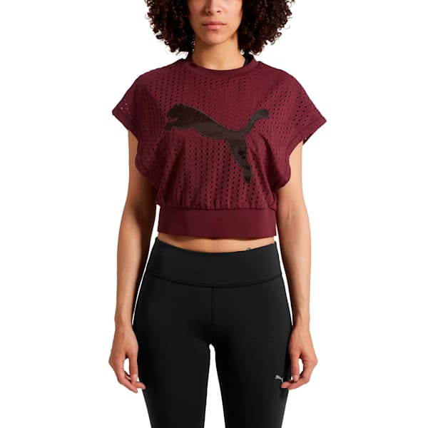 A.C.E. Luxe Mesh Women's Training Tee, Fig, extralarge