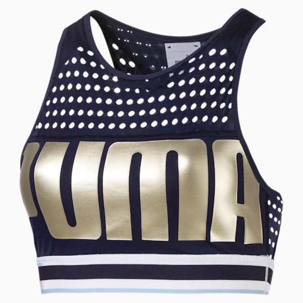 PUMA Bra M, Peacoat-MetallicGoldPUMA, extralarge