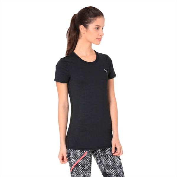 Essential Women's Graphic Tee, puma black-Solstice Gel, extralarge-IND