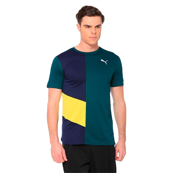 IGNITE dryCELL Men's Running Performance Fit T-shirt, Ponderosa Pine-Peacoat, extralarge-IND