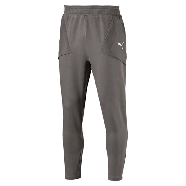 Energy Knitted Men's Training Pants, Charcoal Gray, extralarge-IND