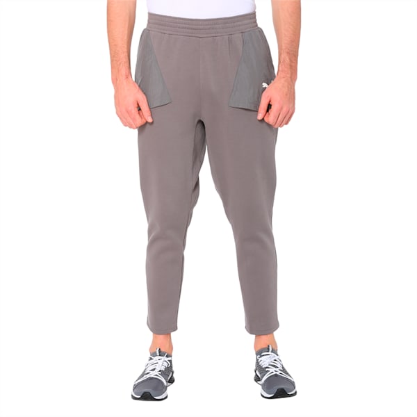 Energy Knitted Men's Training Pants, Charcoal Gray, extralarge-IND