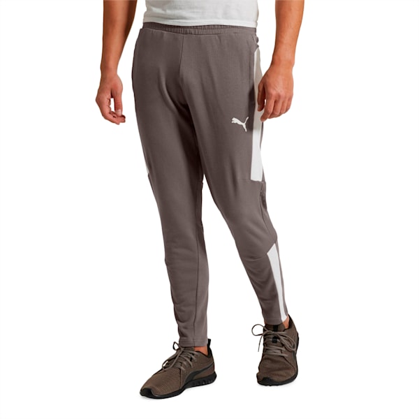 Energy Sweat Blaster Men's Pants, Charcoal Gray-Puma White, extralarge