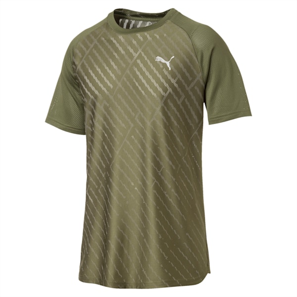 VENT Graphic Men's Training Tee, olivine-puma white, extralarge-IND