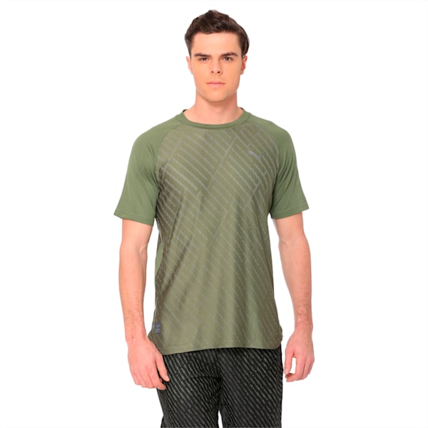 VENT Graphic Men's Training Tee, olivine-puma white, extralarge-IND