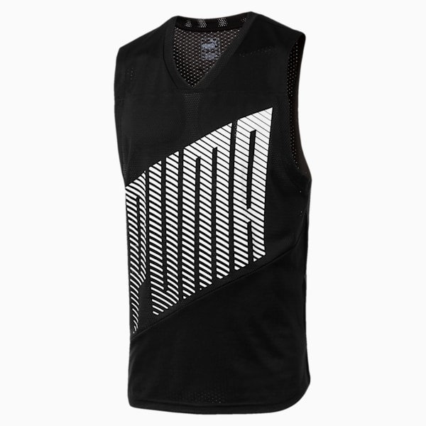 A.C.E. Men’s Sleeveless Tee, Puma Black, extralarge