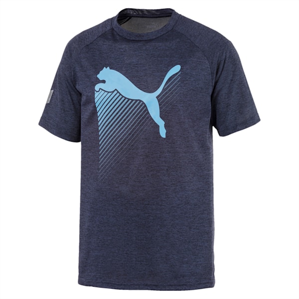The CAT Heather Men's Training Tee, Peacoat Heather, extralarge-IND