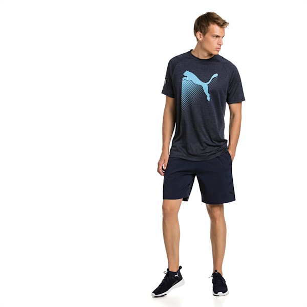 The CAT Heather Men's Training Tee, Peacoat Heather, extralarge-IND