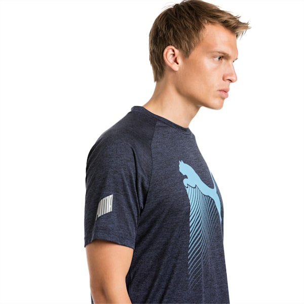 The CAT Heather Men's Training Tee, Peacoat Heather, extralarge-IND