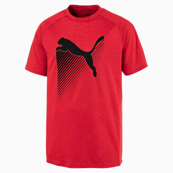 The Cat Men’s Heather Tee, High Risk Red Heather, extralarge